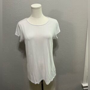 Tahari White Short Sleeve Tee